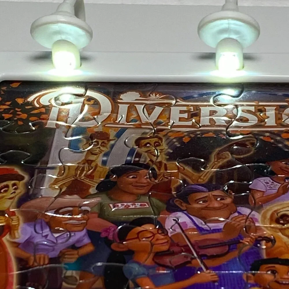 Disney Pixar Coco Light-Up Billboard Mini Puzzle Jigsaw 50 pieces Lights Work!